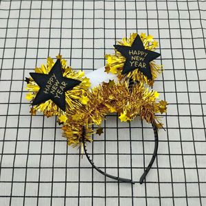 Diadema de Estrella de Peluche con Borlas de Lentejuelas para Año Nuevo, Accesorio Festivo para Fotos de Nochevieja, Accesorios para el Cabello para Adultos y Niños, Estilo Minimalista Moderno - Product Image 4