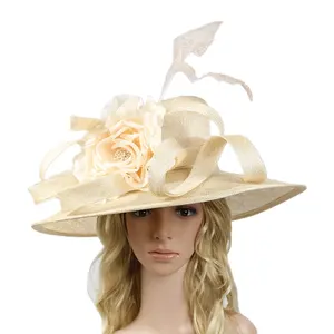 Alta Qualidade Sinamay Igreja Chapéus Premium Headbands Camuflagem Beleza Diária Fascinator para Mulheres Meninas