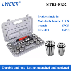 ชุดหัวจับดอกกัดมอร์ส LWEIER สำหรับเครื่องกัด MT3/4/5 พร้อมหัวจับแบบ Morse Taper ER32 เหมาะสำหรับเครื่องเจาะและเครื่องกัด - Product Image 1