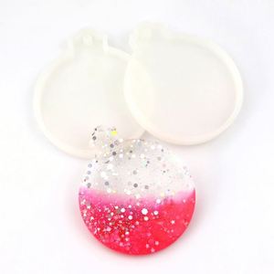 Custom Logo Single Round Ball Shape Resin <b>Mold</b> Hand Make Epoxy Rein Accessory <b>Christmas</b> System <b>Silicone</b> OEM\ODM - Product Image 1