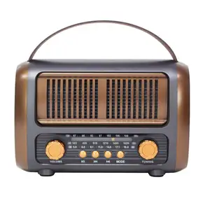 MEIER M-1938bt Home Desktop Am/fm/sw 3 Band Portable Radio Usb Rechargeable Vintage Retro Radio