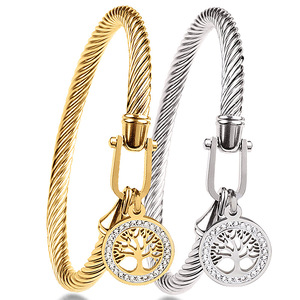 <span class=keywords><strong>Bracelet</strong></span> personnalisé en acier inoxydable <span class=keywords><strong>avec</strong></span> gravure <span class=keywords><strong>de</strong></span> l'<span class=keywords><strong>arbre</strong></span> <span class=keywords><strong>de</strong></span> <span class=keywords><strong>vie</strong></span>, plaqué or, cadeau d'anniversaire pour unisexe, best-seller - Product Image 6