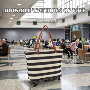 High Quality Durable Waterproof Zip Foldable <b>Lightweight</b> Unisex Handbag Crossbody Tote <b>Bag</b> with Polyester Lining - Product Image 2