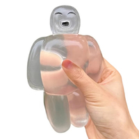 Squishy Transparenter Gelee-Roboter Quetschspielzeug Niedliches Superweiches Langsam Zurückfederndes Wassersensitives Cartoon-Spielzeug