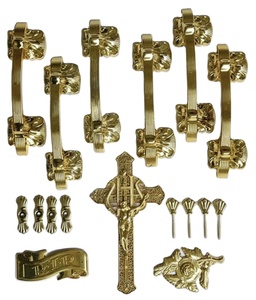 Quincaillerie de cercueil de style européen de haute qualité, exquise et pratique, incluant des poignées de cercueil pour accessoires funéraires - Product Image 1