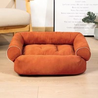 Vente chaude en gros Lit pour chien et chat personnalisé respirant et écologique avec motif imprimé amovible et lavable Grand lit pour animaux de compagnie