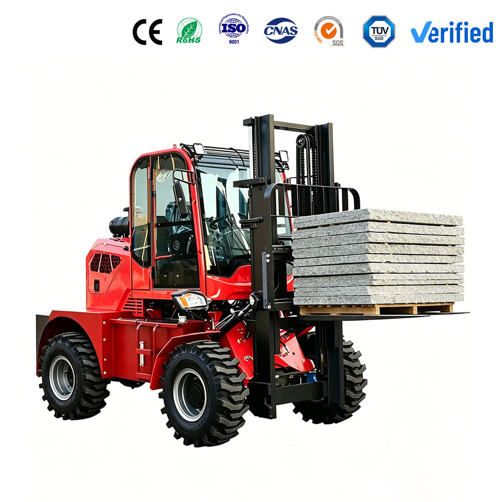 All Terrain 3 Ton 3.5ton 4ton 5ton Forklift Customized 4WD 4x4 All Rough Terrain Forklift Diesel Forklift Price For Sale · image 1