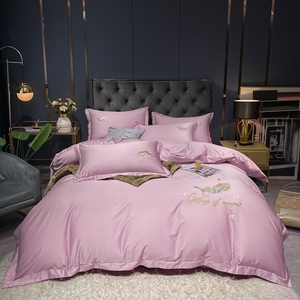 Nhà Máy Sản Xuất 100% Cotton Luxury Thêu Bedding Set Comforter Set Tấm Ga Trải Giường Đặt - Product Image 6