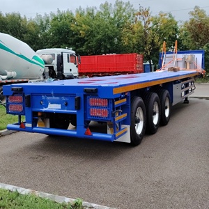 Semi-remorque porte-conteneurs 3 essieux 60 tonnes, plateau 20 pieds haute capacité, plateau 40 pieds, avec verrouillage conteneur en acier - Product Image 2