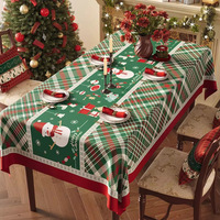Nappe en cuir PVC imperméable et résistante à l'huile sur le thème de Noël