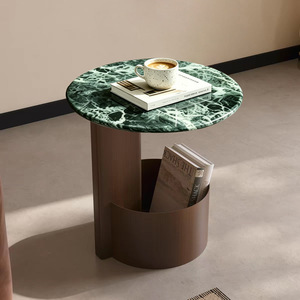 Tavolino da Caffè Multifunzionale in Stile Moderno Farmhouse con Piano in Marmo, per Soggiorno e Divano, con Spazio <span class=keywords><strong>di</strong></span> Archiviazione - Product Image 5
