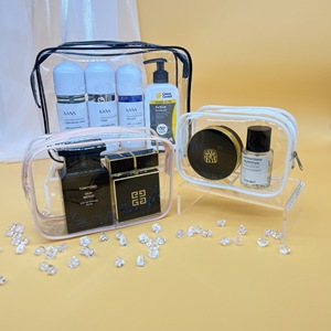 Custom Logo <b>Clear</b> PVC Zipper Cosmetic <b>Bag</b> Color Edge Transparent Travel <b>Toiletry</b> <b>Bag</b> Waterproof Makeup Storage Pouch - Product Image 2