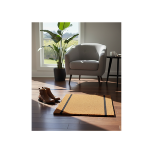 Tapis et carpettes Cocomat Binco Strip, fabriqués à partir de fibres de coco durables, parfaits comme tapis de porte élégants qui allient écologie et style. - Product Image 1