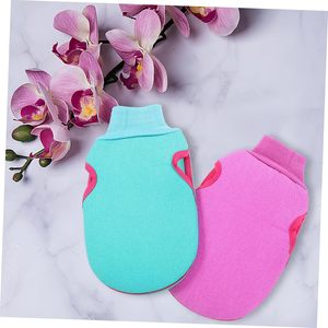 Guante Exfoliante de Baño Reutilizable de Color Sólido, Venta Directa de Fábrica, Guantes de Limpieza Corporal, Manopla Exfoliante para Ducha - Product Image 4