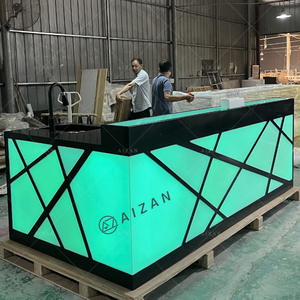 Meubles de bar de haute qualité, comptoir de bar contemporain avec éclairage LED pour discothèque, pub, restaurant, salon d'aéroport - Product Image 2