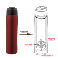 Cafetière à piston portable de style américain avec filtre en plastique pour café infusé à la main, thé et infusion de fruits