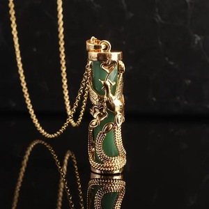 Collar con colgante <span class=keywords><strong>de</strong></span> Fénix, joyería <span class=keywords><strong>de</strong></span> piedra natural <span class=keywords><strong>de</strong></span> cultura china, regalo vintage <span class=keywords><strong>de</strong></span> <span class=keywords><strong>la</strong></span> suerte para mujeres y hombres - Product Image 2