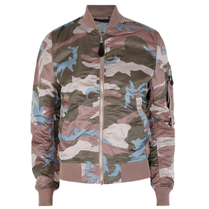 Chaqueta Bomber Varsity para Hombre, Estilo Aviador, Acolchada, Reversible, de Lona, con Bordado, para Otoño/Primavera/Invierno - Product Image 3