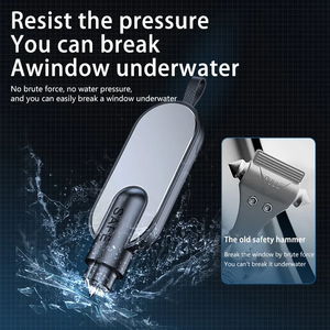 Mini Cabeza de Acero de tungsteno multifunción Dispositivo de Escape de un segundo seguridad del coche martillo salvavidas rompeventanas del coche - Product Image 4