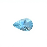 Aigue-marine de laboratoire taille poire, pierre précieuse hydrothermique certifiée AGL, bijoux fins créés en laboratoire avec changement de couleur