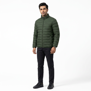 Nouvelles vestes matelassées en toile pour hommes, modèle 2026, qualité professionnelle, design tendance, col montant, séchage rapide, respirantes, épaisseur standard - Product Image 1