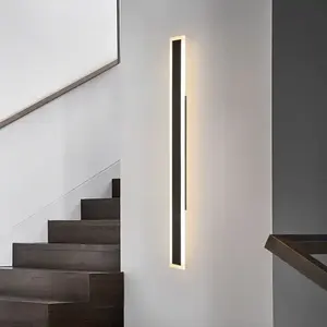 2024 smart ip65 Sconce RGB light Linear waterproof outdoor kebract Long Strip vintage wall lamp for home garden wandlamp