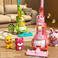 Yuglow Aspirateur Jouet Ours de Dessin Animé de Simulation, Outil de Nettoyage pour Jeu d'Imitation Enfants