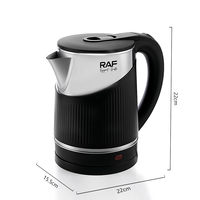Bouilloire électrique en acier inoxydable RAF R.7439, capacité 2,0 L, chauffe-eau rapide 1500 W, appareil pour usage domestique