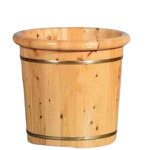 ถังแช่เท้าไม้ไซเปรสซางก้าอตังพร้อมฝาปิด ขนาดมาตรฐานสำหรับใช้ในบ้าน - Product Image 2