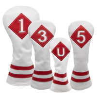 Housse de tête de club de golf de luxe pour driver, fairway wood, hybride / Ensemble de housses de tête de club de golf