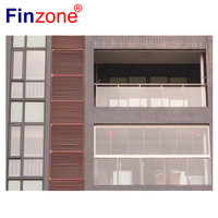 Adaptable Space With Balcony Glazing System As Frameless Window Moving Glass Wall
