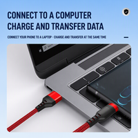 Câble de synchronisation de données Type-C 3A à charge rapide, 1M/2M, en PVC coloré tressé en nylon, conducteur en cuivre pur, pour mobile - Vente en gros usine
