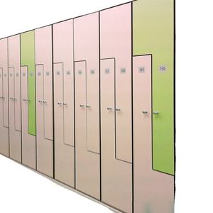 مقاعد بنظام خزانة خشبية مدمجة HPL على شكل Brikley Z للصالة الرياضية ، غرف متغيرة-مجموعة/مفاتيح/مناسب للبيئة - Product Image 5