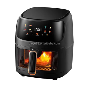 Friteuse à <span class=keywords><strong>air</strong></span> intelligente multifonctionnelle 2400W 8L à double affichage numérique, personnalisable en usine, haute capacité, pour usage domestique - Product Image 2