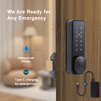 Cerradura Inteligente Digital Comercial con Huella Dactilar y Código PIN, Resistente al Agua, con Sistema en la Nube, para Puertas de Almacén de Aluminio/Acero/Latón