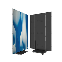 Bannière publicitaire LED extérieure XOBLED P2.5, écran publicitaire pliable à trois volets, affichage de poster LED pour utilisation dans les centres commerciaux