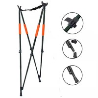 Bâton de tir à 4 pieds en aluminium avec tubes en fibre de carbone de 1,5 m, accessoires de montage pour lunette, support de chasse et randonnée en extérieur, sans hauteur supplémentaire