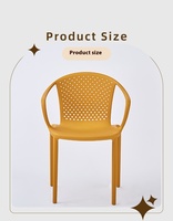 Chaise de salle à manger empilable en plastique moderne pour jardin extérieur, étanche, ergonomique et durable – Vente en gros