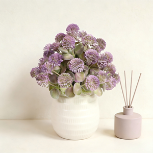 <span class=keywords><strong>Planta</strong></span> de Trébol Artificial Morado, Trébol en Maceta de Cerámica de Aspecto Realista, Flores Artificiales para Decoración de Dormitorio y Sala de Estar - Product Image 1