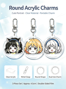 Low MOQ Custom Acrylic Charm Accessories Metal Keychain Chain Split <b>Ring</b> Jump Connector <b>Rings</b> Wholesale - Product Image 3