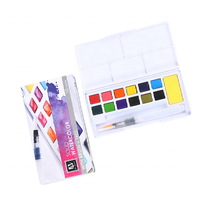 Ensemble de peinture à l'eau solide Art Rangers, 12 couleurs, haute qualité, pour papier, toile, verre