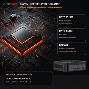 Mini PC AMD <span class=keywords><strong>Ryzen</strong></span> 7 7730U 5825U <span class=keywords><strong>5800U</strong></span> <span class=keywords><strong>Ryzen</strong></span> <span class=keywords><strong>5</strong></span> 7530U, 16 Go DDR4, 256 Go SSD M.2, double HDMI, Type-C, WiFi 6, pour entreprise et jeux, OEM - Product Image 2