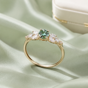 Anello dal design color smeraldo, anello da dito dallo stile elegante per donna - Product Image 4
