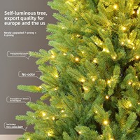 Nouvel Arbre de Noël en PE Pur 1,5-3m pour Usage Domestique, Exportation, Écologique, Ignifuge, Lampe à Induction Non Électrique, Arbre de Salon