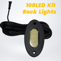 Luz LED Blanca Pura de 108 LED para Ruedas, Ultra Brillante, para Todoterreno, Impermeable, Luz Estroboscópica para Camiones, ATV, UTV, SUV