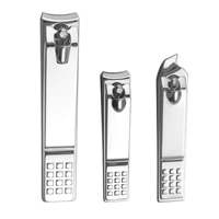 Ensemble de coupe-ongles universels VH en acier inoxydable, à rainure biseautée, professionnels, portables, durables, design classique, 3 pièces