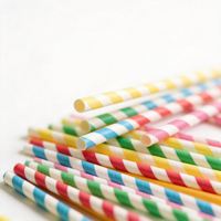 Pailles en papier jetables imprimées bambou vert Soton, en vrac, idéales pour les anniversaires, les mariages, les pique-niques.