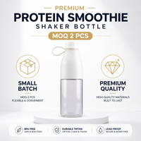 Bouteille shaker pour smoothie et protéines, écologique, sans BPA, pour le yoga et les boissons quotidiennes, 16 oz, bouteilles en plastique