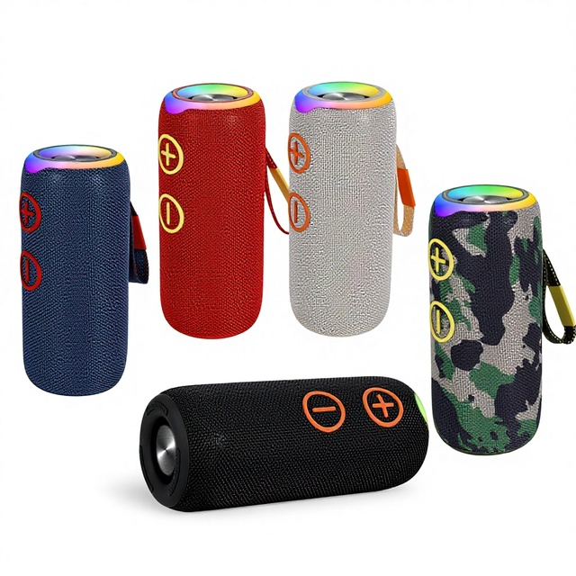 Cross-border PPRO4 Wireless 5.3 Speaker RGB Light Portable Subwoofer Waterproof 20W Dustproof Drop-proof Voice Prompt Built-in