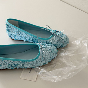 En Stock ~ Bailarinas con Lazo de Lentejuelas y Punta Redonda para Mujer, Estilo Francés, Zapatos Planos de Boca Baja que Combinan con Faldas - Product Image 2